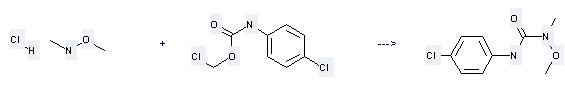 MonolinuronはNのOジメチルヒドロキシルアミンによって準備することができます;chloromethylN-（4chlorophenyl）のカルバミド酸塩が付いている塩酸塩。
