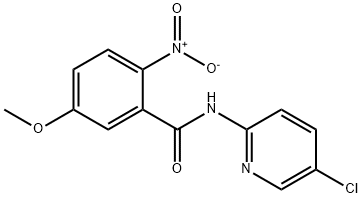 2ニトロN （5 chloropyridin 2 yl） - 5 methoxyベンズアミドの構造