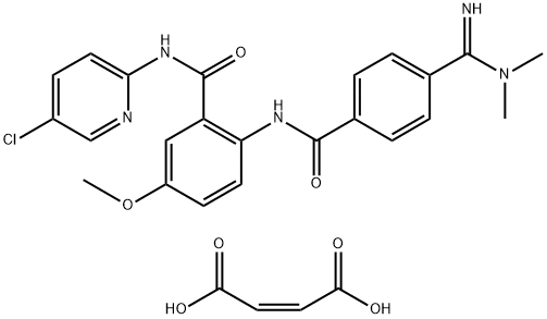 N-の（5 Chloro2 pyridinyl） -アミノ2 [[4 [（dimethylamino） iminomethyl]ベンゾイル]] - 5-methoxybenzamide （2Z） - 2-butenedioate （1:1）構造