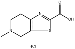 5メチル4,5,6,7 tetrahydrothiazoloの[5,4-c]ピリジン2カルボキシル基の酸の塩酸塩の構造