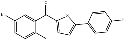 （5-broMo-2-Methylphenyl） （thiophen2 yl 5 （4-fluorophenyl）） Methanoneの構造