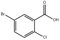 5-Bromo-2-chlorobenzoic酸の構造
