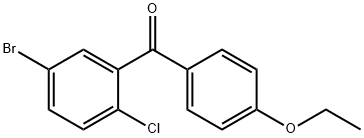 （5 bromo 2 chlorophenyl） （4-ethoxyphenyl） methanoneの構造