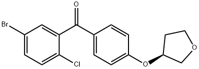 （S） - （5 broMo 2 chlorophenyl） （4 （テトラヒドロフラン3 yloxy phenyl）） Methanoneの構造