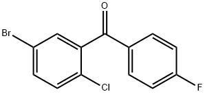 （5 bromo 2 chlorophenyl） （4-fluorophenyl） methanoneの構造