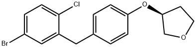 フラン、3 [4 [（5 broMo 2 chlorophenyl）メチル]フェノキシ] tetrahydro-、（3S） -構造