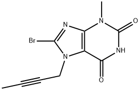 8-bromo-7- （しかし2 ynyl） - 3メチル1Hプリン2,6 （3H、7H） - dioneの構造