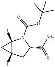 （1S、3S、5S） - 3 （Aminocarbonyl） - 2-azabicyclo [3.1.0]ヘキサン2カルボキシル基の酸のtert butylエステルの構造